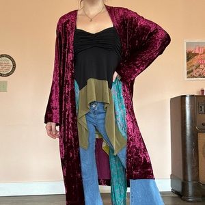 🥀Bohemian Velvet Kimono 🥀Hippie bohemian vibes 1970s vamp🥀